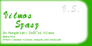 vilmos szasz business card